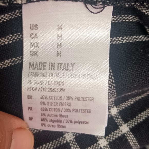 American Eagle Women's Plaid Wide Leg Jumpsuit Sz M - Picture 9 of 10